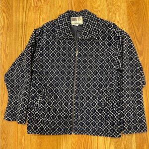 Kristen Blake Women’s Navy and White Patterned Jacket